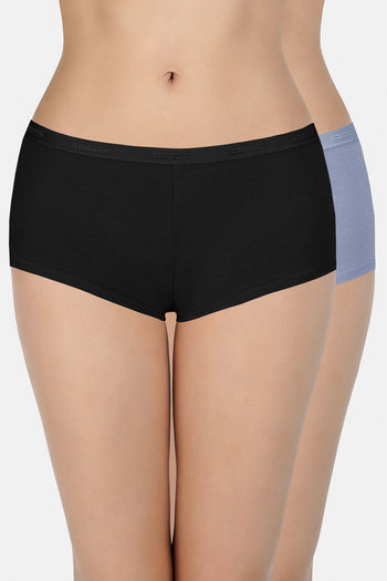 Buy Amante Low Rise Three-Fourth Coverage Boyshort (Pack of 2) - Assorted